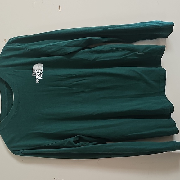 The North Face Men's L/S Long Sleeve Tee T-shirt -Emerald Green /TNF Black Sz-M - Picture 2 of 10